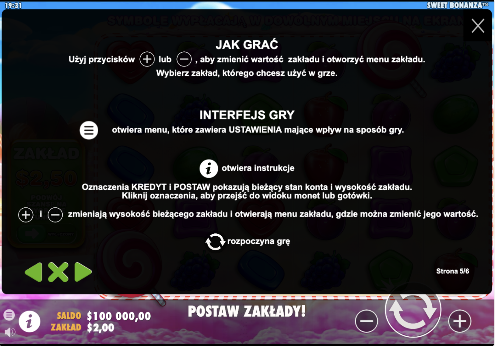 Zasady Gry Sweet Bananza